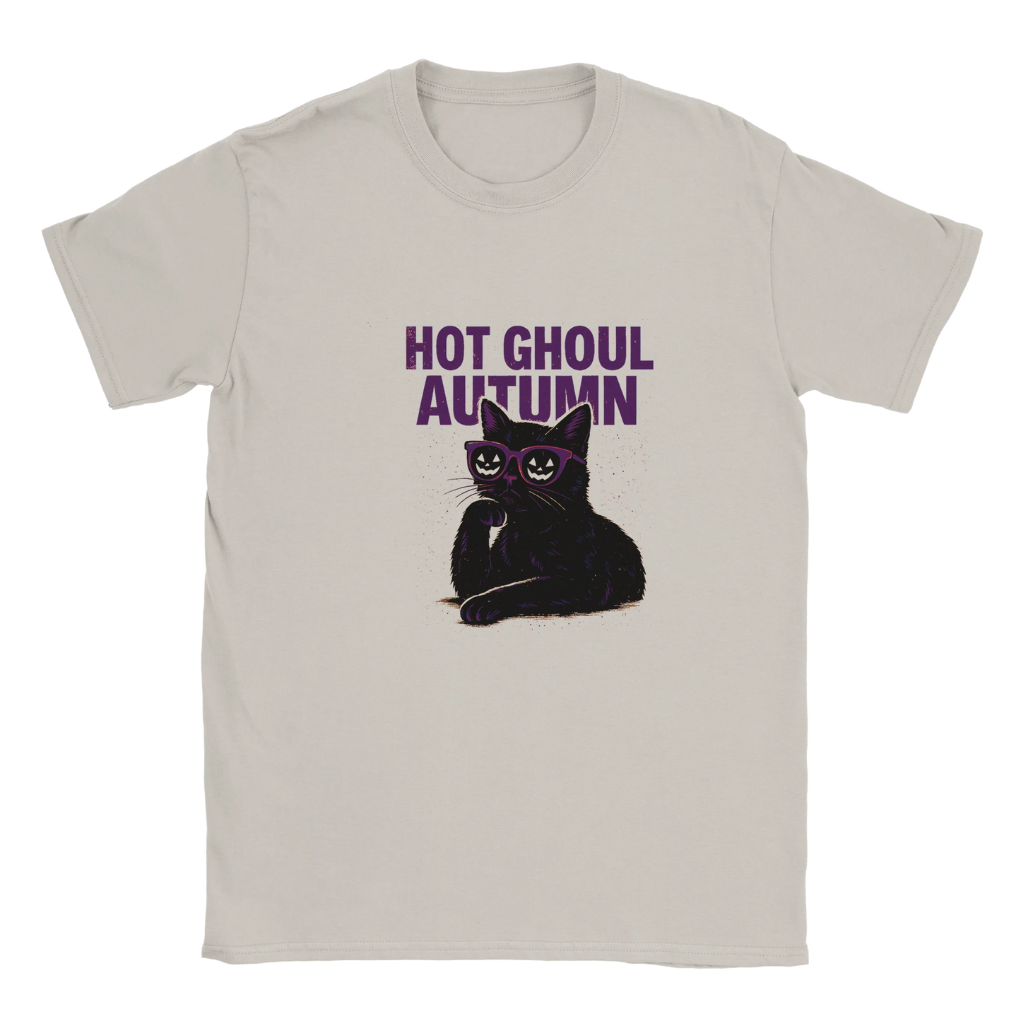 Hot Ghoul Autumn – Funny Black Cat Halloween T-Shirt - LazyWhiskers