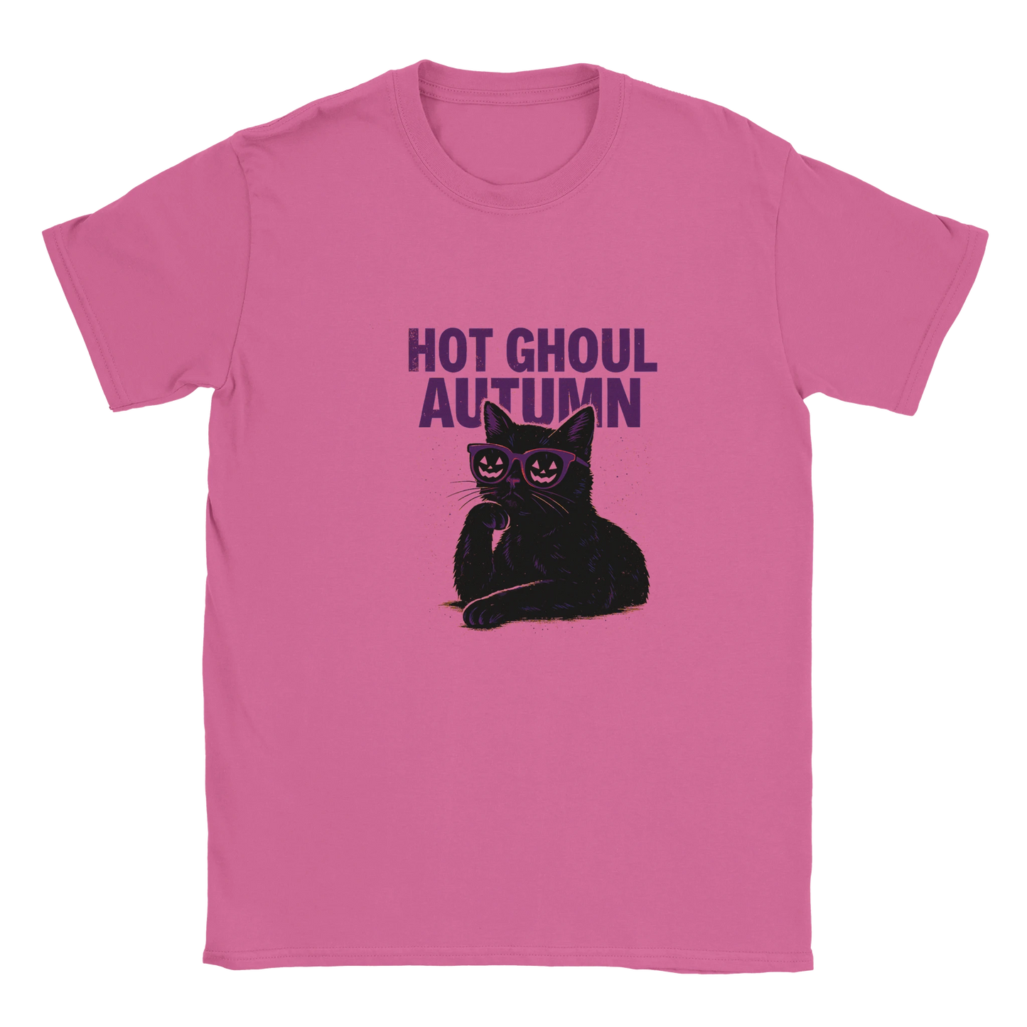 Hot Ghoul Autumn – Funny Black Cat Halloween T-Shirt - LazyWhiskers