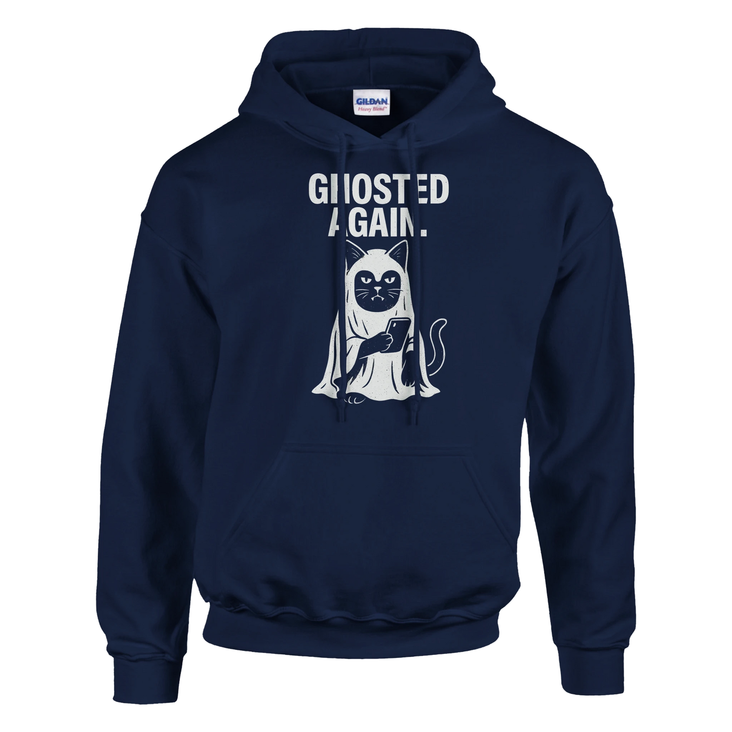 Ghosted Again Hoodie – Funny Spooky Cat Streetwear - LazyWhiskers