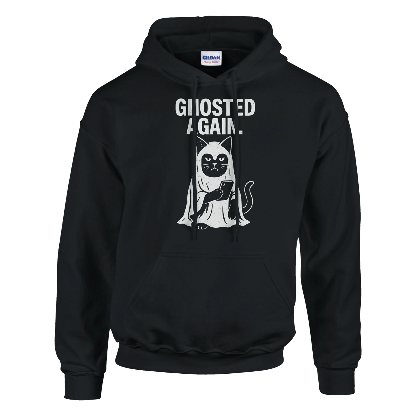 Ghosted Again Hoodie – Funny Spooky Cat Streetwear - LazyWhiskers
