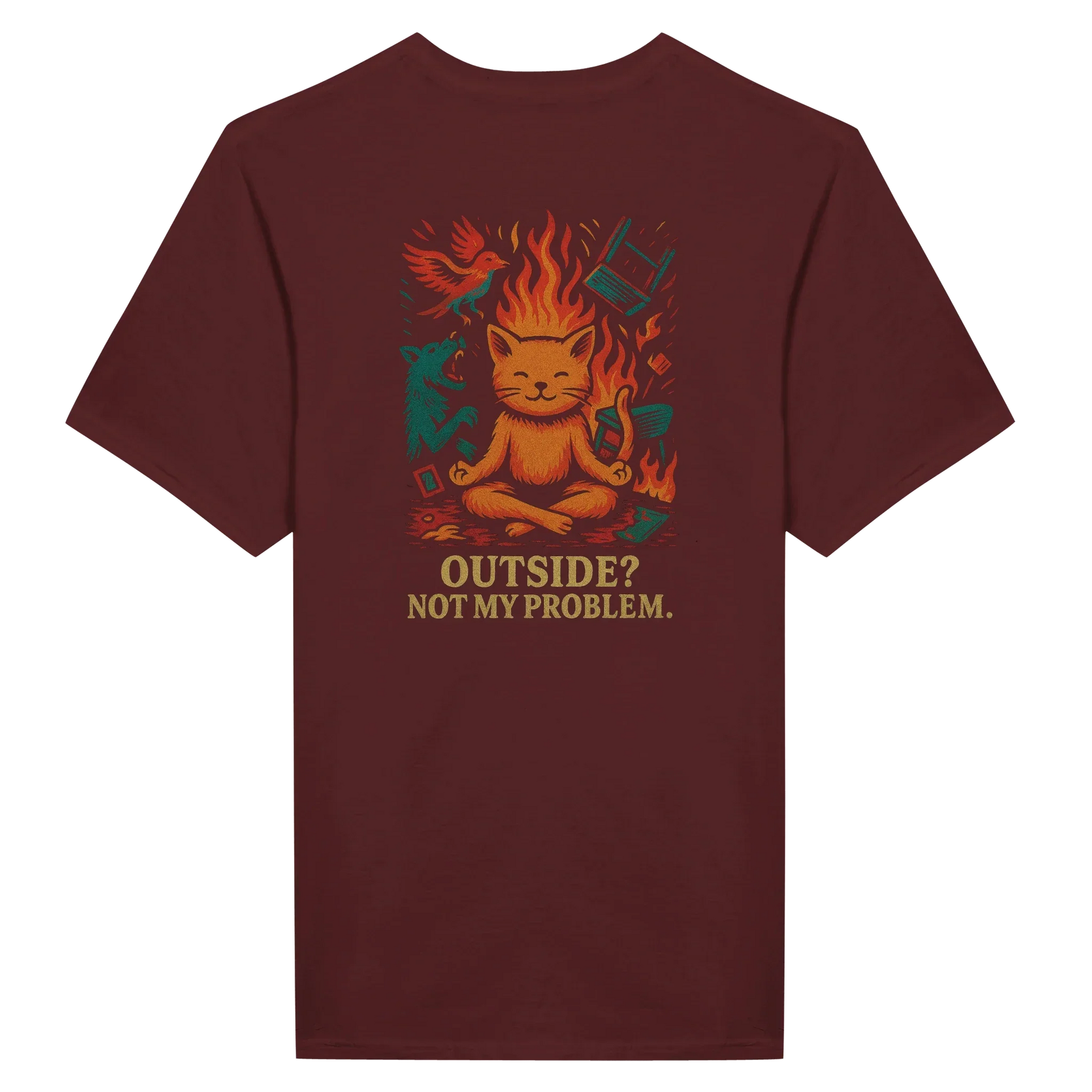 Peace inside Outside not my problem – Front & Back Graphic Tee - LazyWhiskers